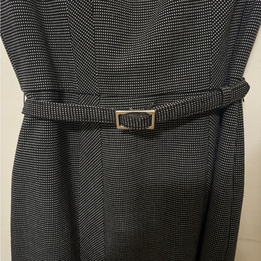 White House Black Market Black and White Midi Dress